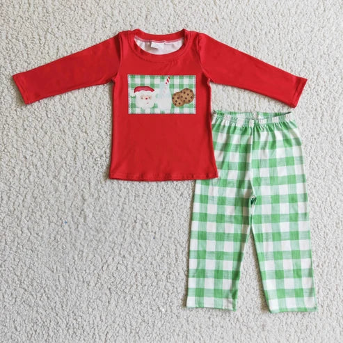 Sibling Baby Boys Christmas Long Sleeve Outfit