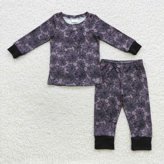 BLP0260 Web Print Kids Halloween Pajamas Clothes Set
