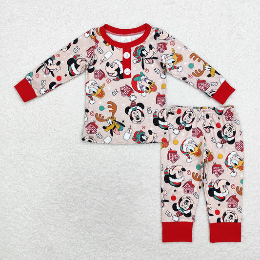 Sibling Girls Baby Boys Christmas Cartoon Deer Rompers Pajamas