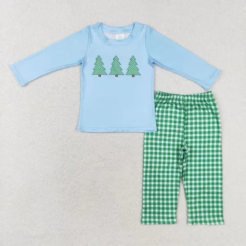Sibling Baby Boys Christmas Long Sleeve Outfit