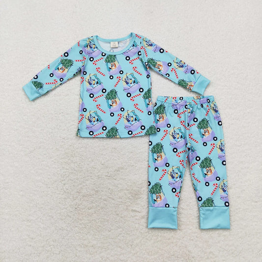 Family Adult Baby Girls Christmas Dogs Candy Pajamas Clothes Set