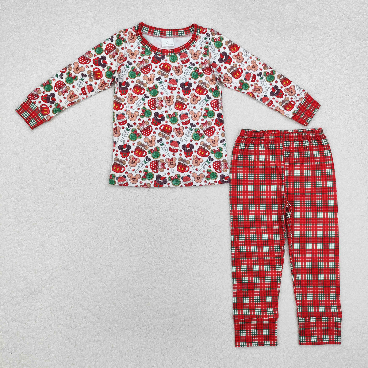 Cartoon Mouse Cookies Candy Print Family Christmas Pajamas Styles