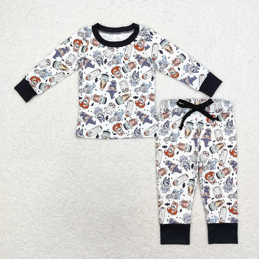 Baby Boys Halloween Dogs Witches Top Pants Pajamas Clothes Sets