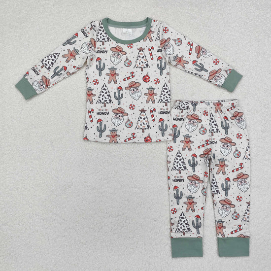 Sibling Baby Boys Christmas Santa Long Sleeve  Top Pants Outfit