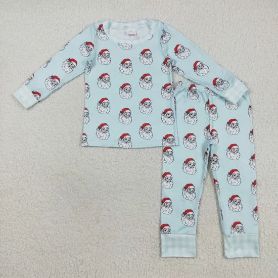 Sibling Baby Boys Christmas Santa Long Sleeve  Top Pants Outfit