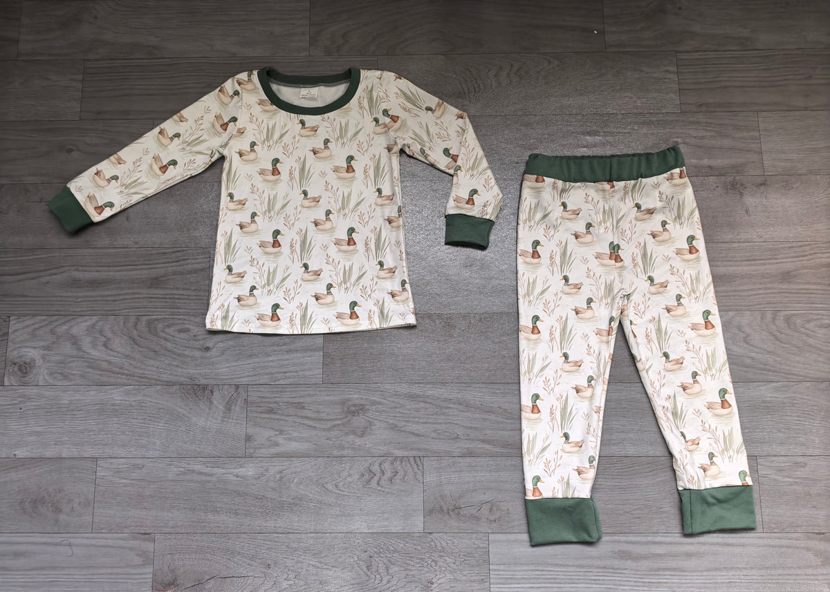 BLP1196 Preorder Baby Boys mallard Duck Long Sleeve Pajama Set