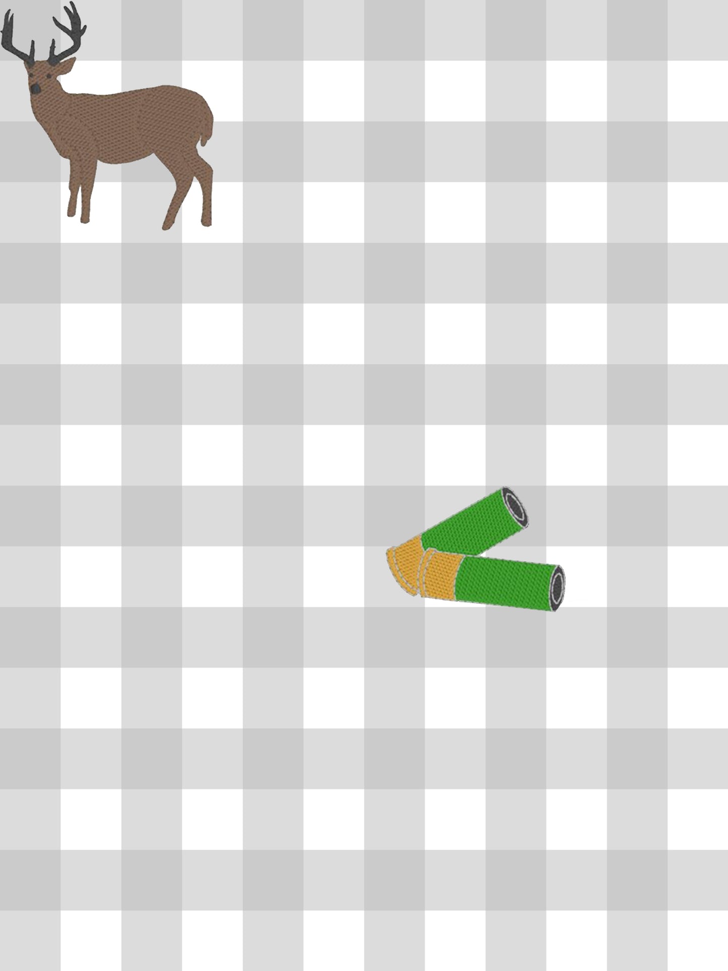4.16 Toddler Boys Hunting Deer Green Long Sleeve  Top with Gingham Pants Outfit Preorder
