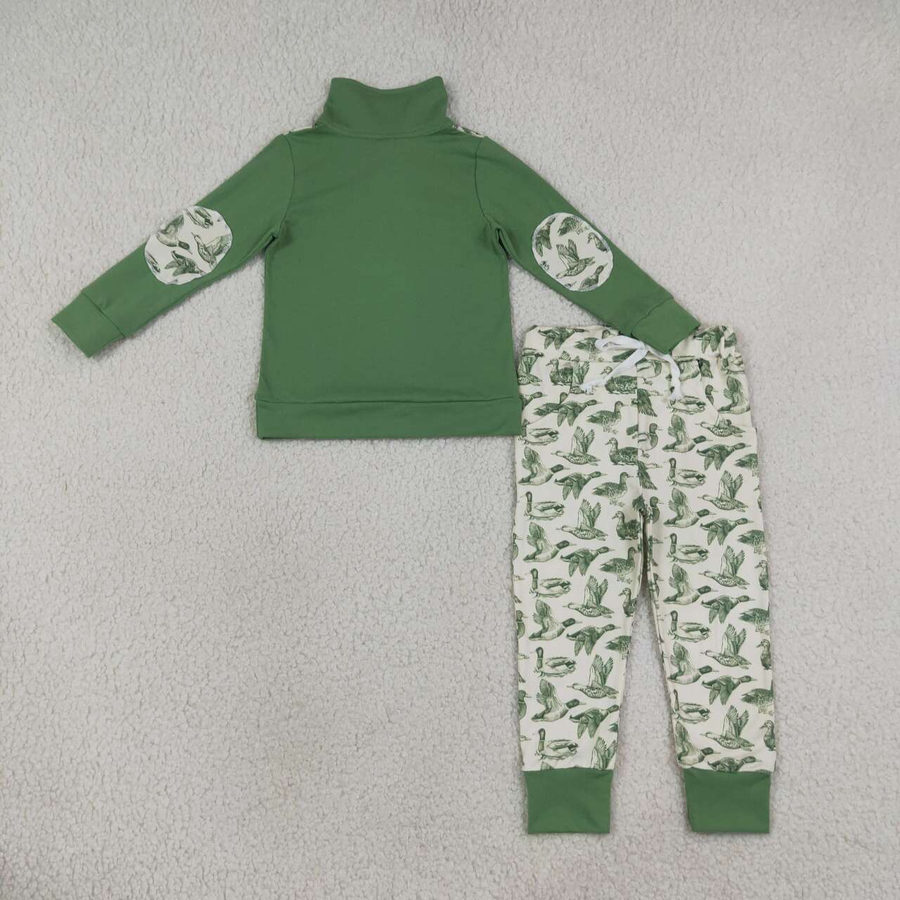 Sibling Baby Boys Camo Zipper Pullover Top Jogger Outfit