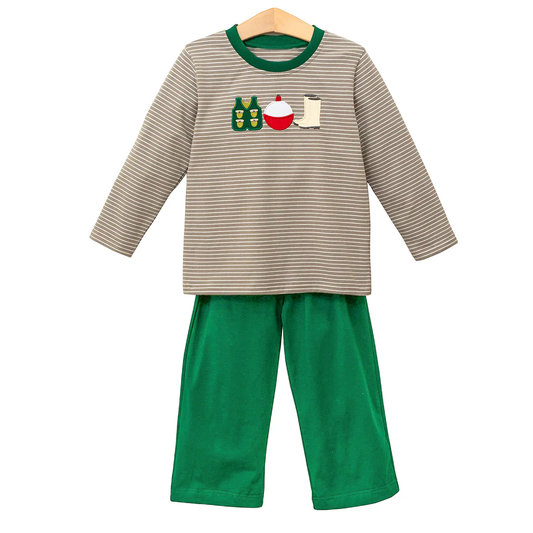 6.29 Preorder Kids Boys Christmas Green Pants Outfit