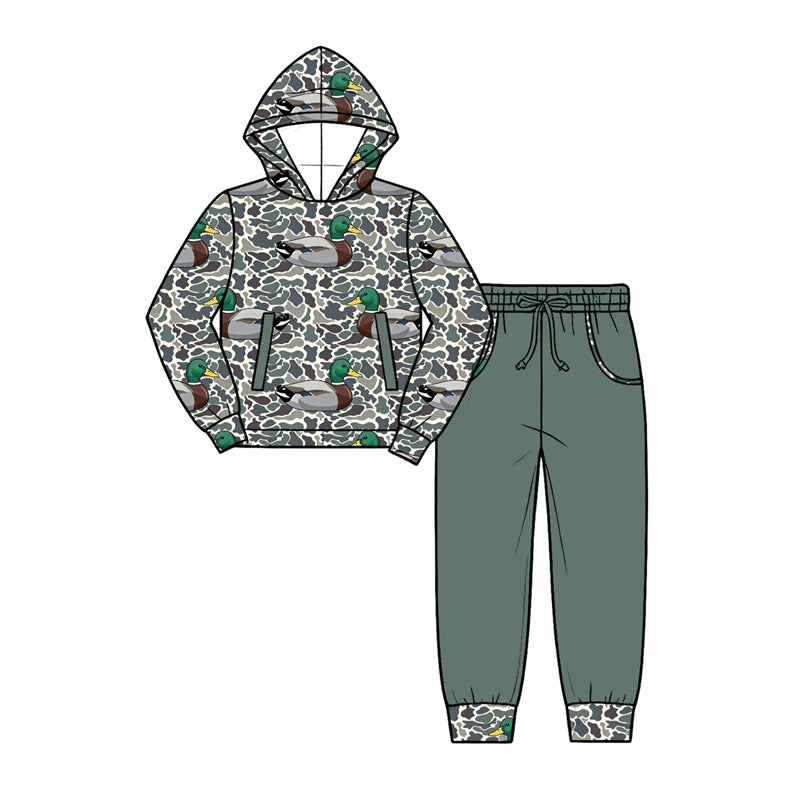 10.30 BLP1656 Preorder Kids Boys Duck Camo Hoodier Top Jogger Outfit