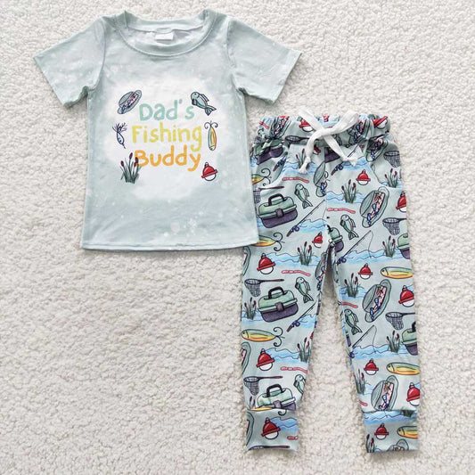 Sibling Baby Girls  Daddy Fishing Outfit and Romper