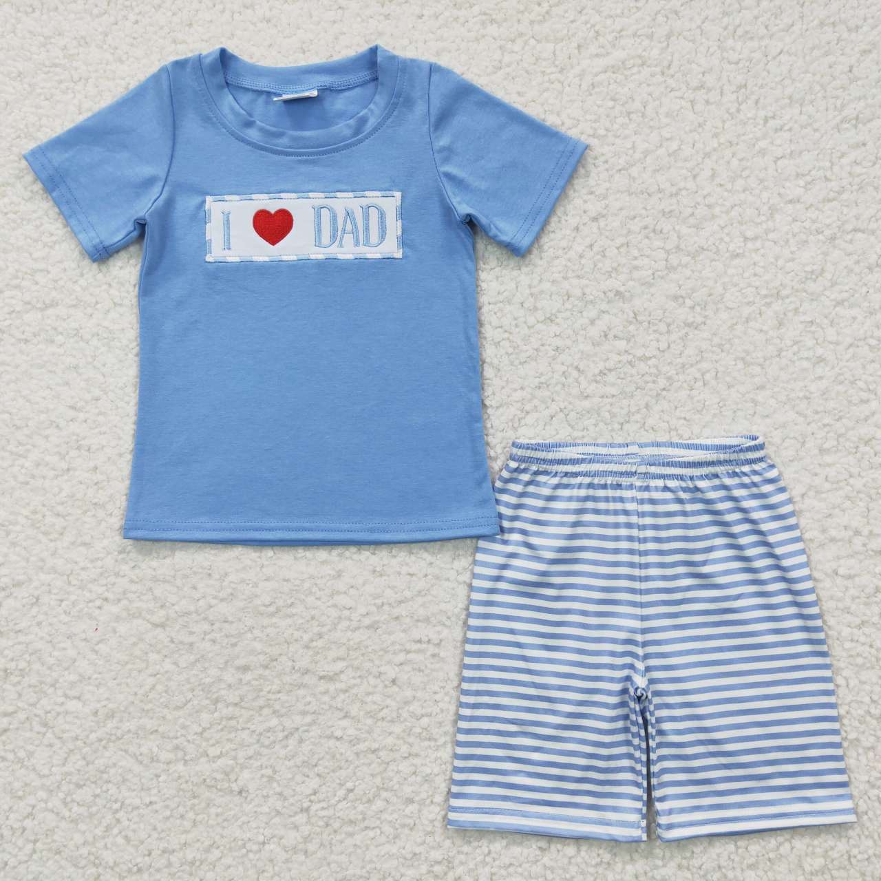 I Love Dad Sibling Shorts Set Dreess and Romper