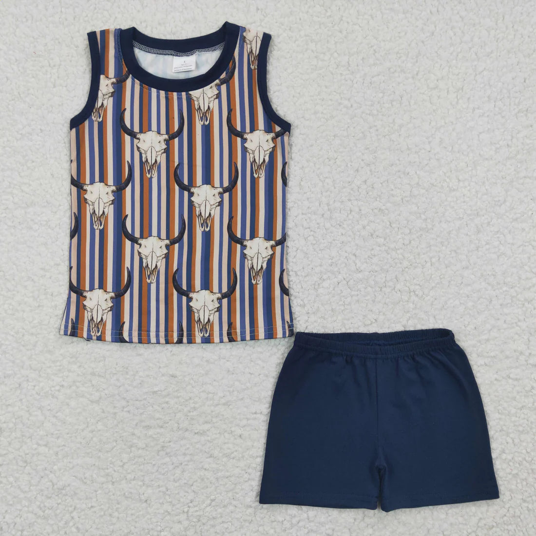 Sibling Baby Boys Sleeveless Tee Shirt Top Smiles Western Howdy Shorts Clothes Sets