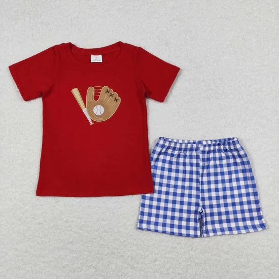 Sibling Baby Boys Embroidery Baseball Summer Shorts Sets Clothes Sets