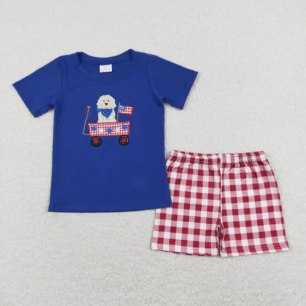 Sibling Baby Boys July 4th Summer Shorts Outfits