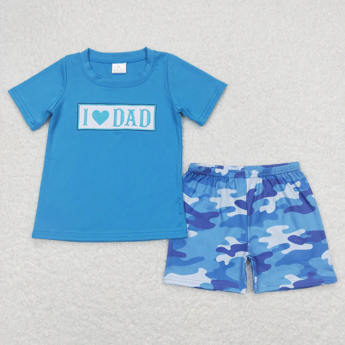 Sibling Baby Boys I love Dad Summer Shorts Clothes Sets