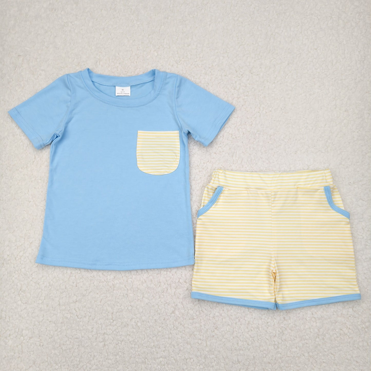 Sibling Baby Boys Girls Patchwork Clothes Set Knee Length Dresses