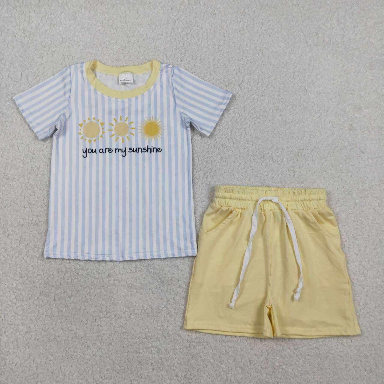 You Are My Sunshine Sibling GIrls and Boys Shorts Outfit