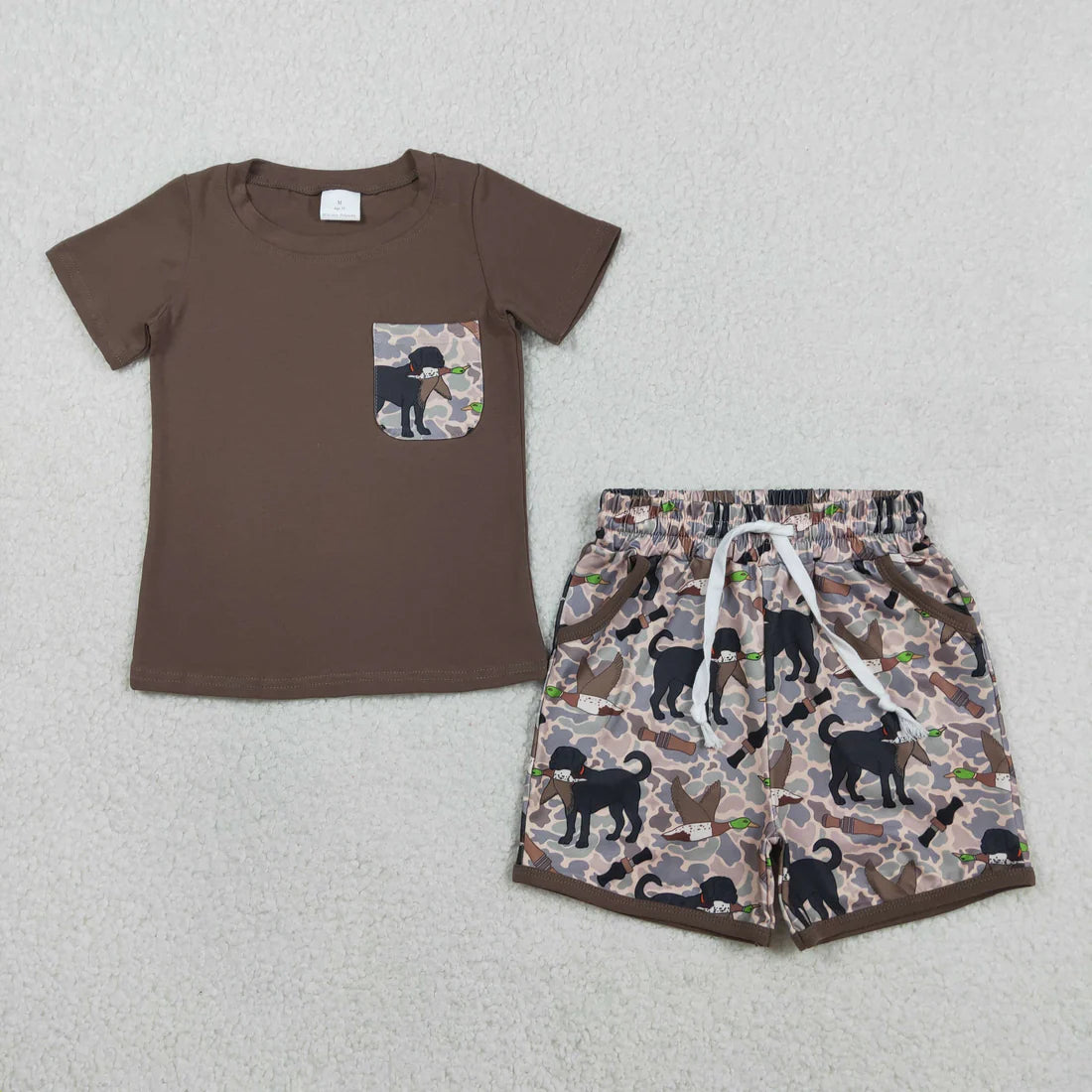 Sibling Baby Boys Short Sleeve Shirts Top Pockets Shorts Clothes Sets