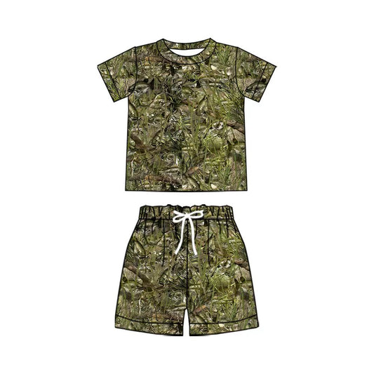3.24 Baby Boys Green Camo Shorts Outfit Preorder