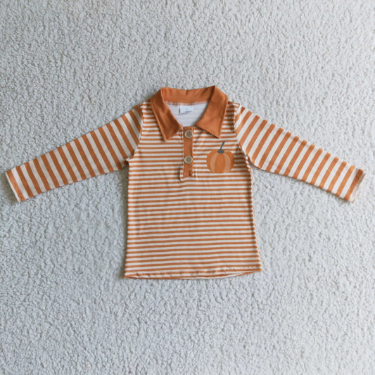 Boys fall pumpkin print pullover tops   BT0039