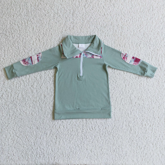 Boys Moose Christmas pullover top     BT0086