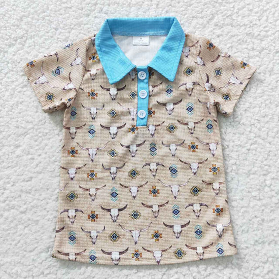 Sibling Baby Boys Summer Western Short Sleeve Polo Shirt Top