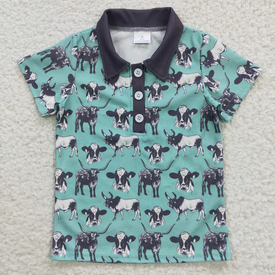 Sibling Baby Boys Summer Western Short Sleeve Polo Shirt Top