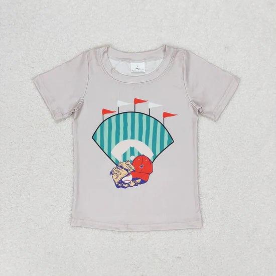 Sibling Boys Baby Girls Baseball Short Sleeve Tee Shirts Tops