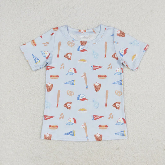 Baby Boys Baseball Short Sleeve T-shirt Top