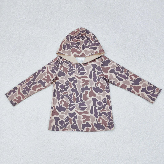 USA Shop Baby Boys Grey Leopard Camo Hooded Long Sleeve Tee Shirts Tops