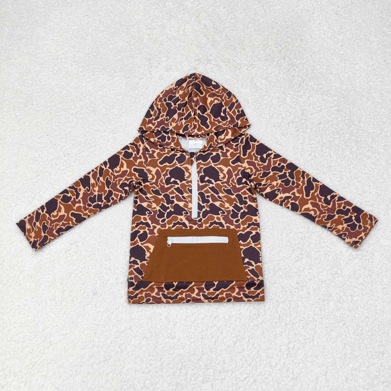 Sibling Baby Boys Girls Southern Camo Deer Hunting Pockets Zipper Hoodies Tops