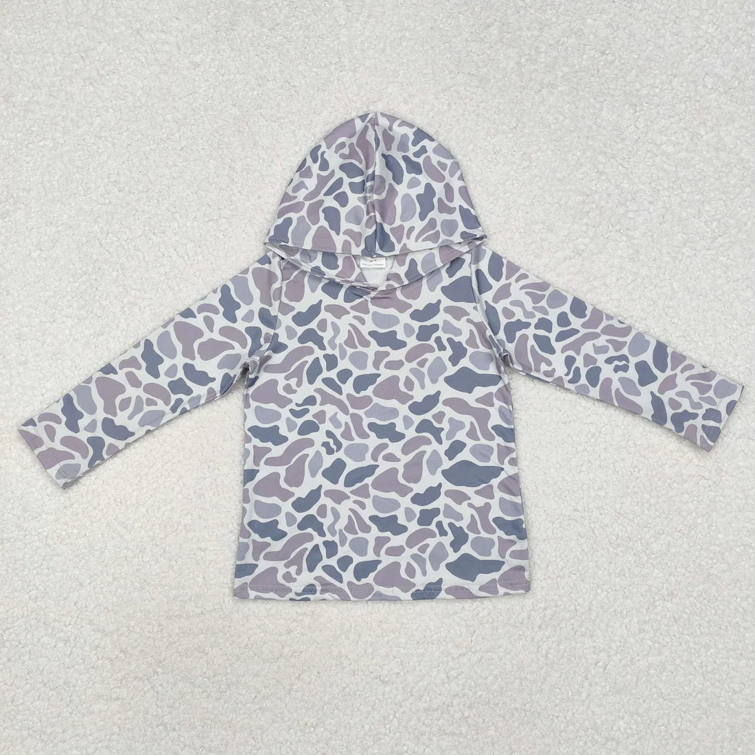 USA Shop Baby Boys Grey Camouflage Long Sleeve Hooded Tops