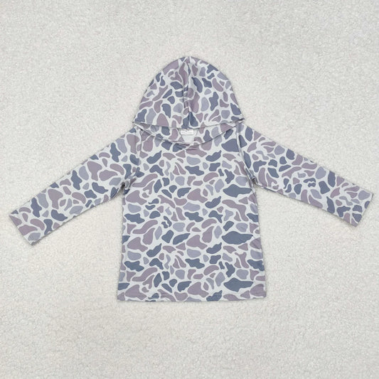 USA Shop Baby Boys Grey Camouflage Long Sleeve Hooded Tops