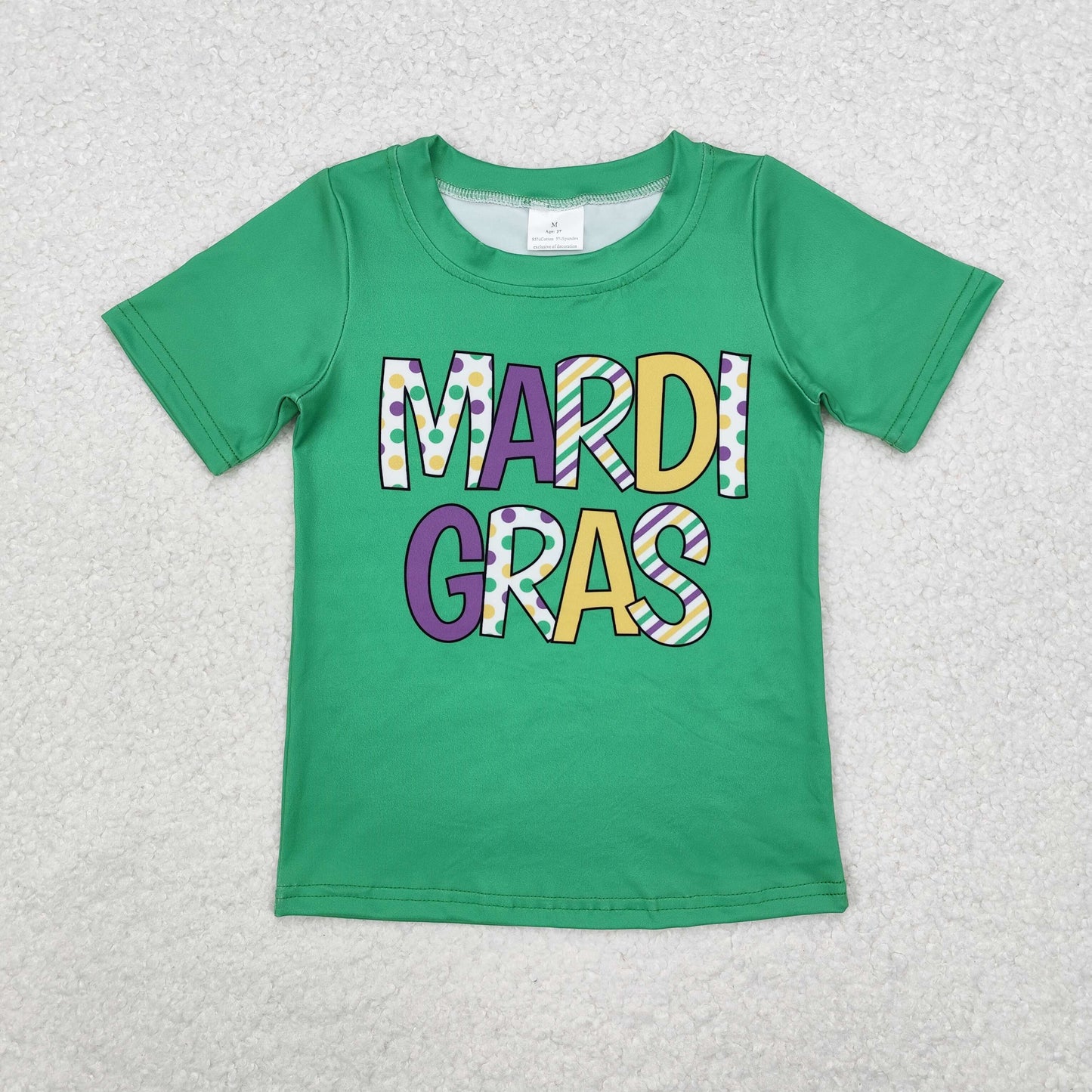 Sibling Baby Boys Girls Short Sleeve Mardigras T-shirts Top