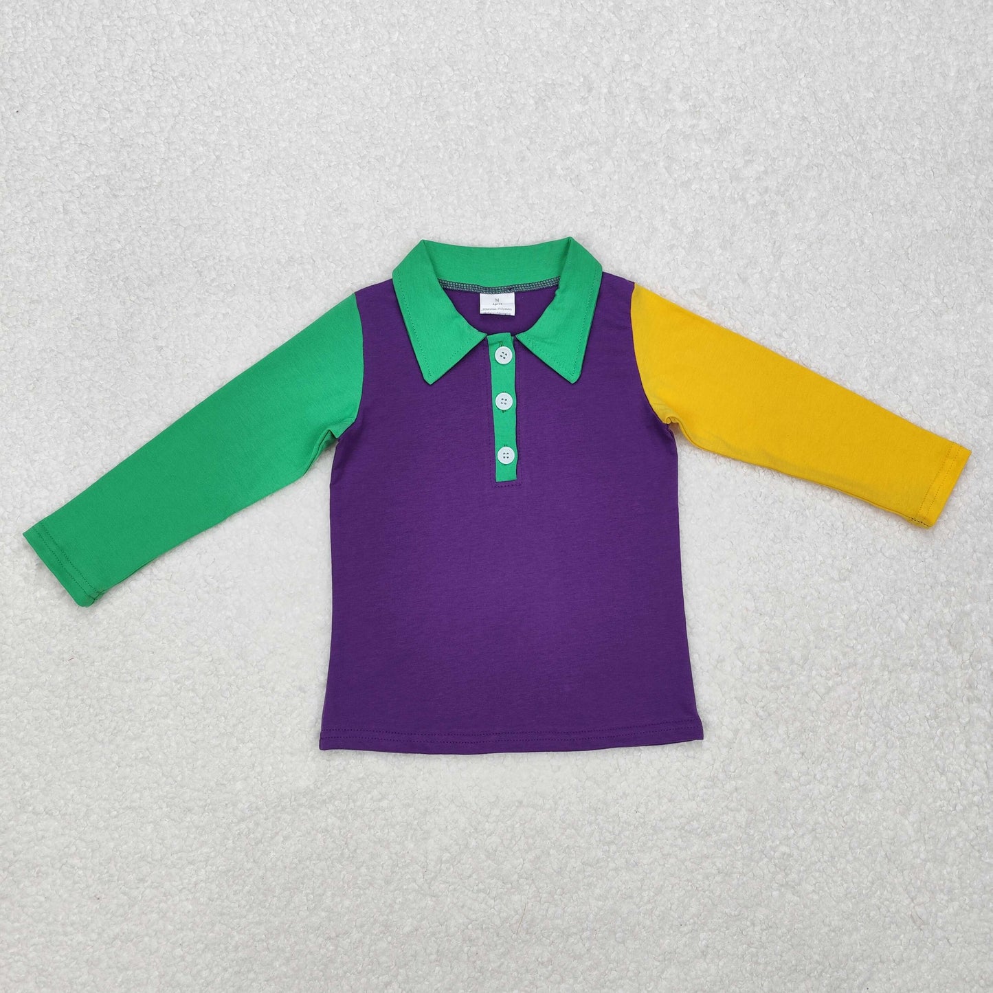 Sibling Baby Boys Mardigras Button Zipper Pullovers Top