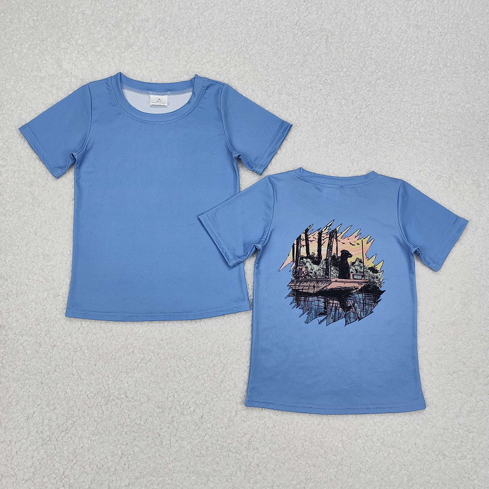 5 Back Prints Baby Boys Hunting Short Sleeve Tee Shirts Tops