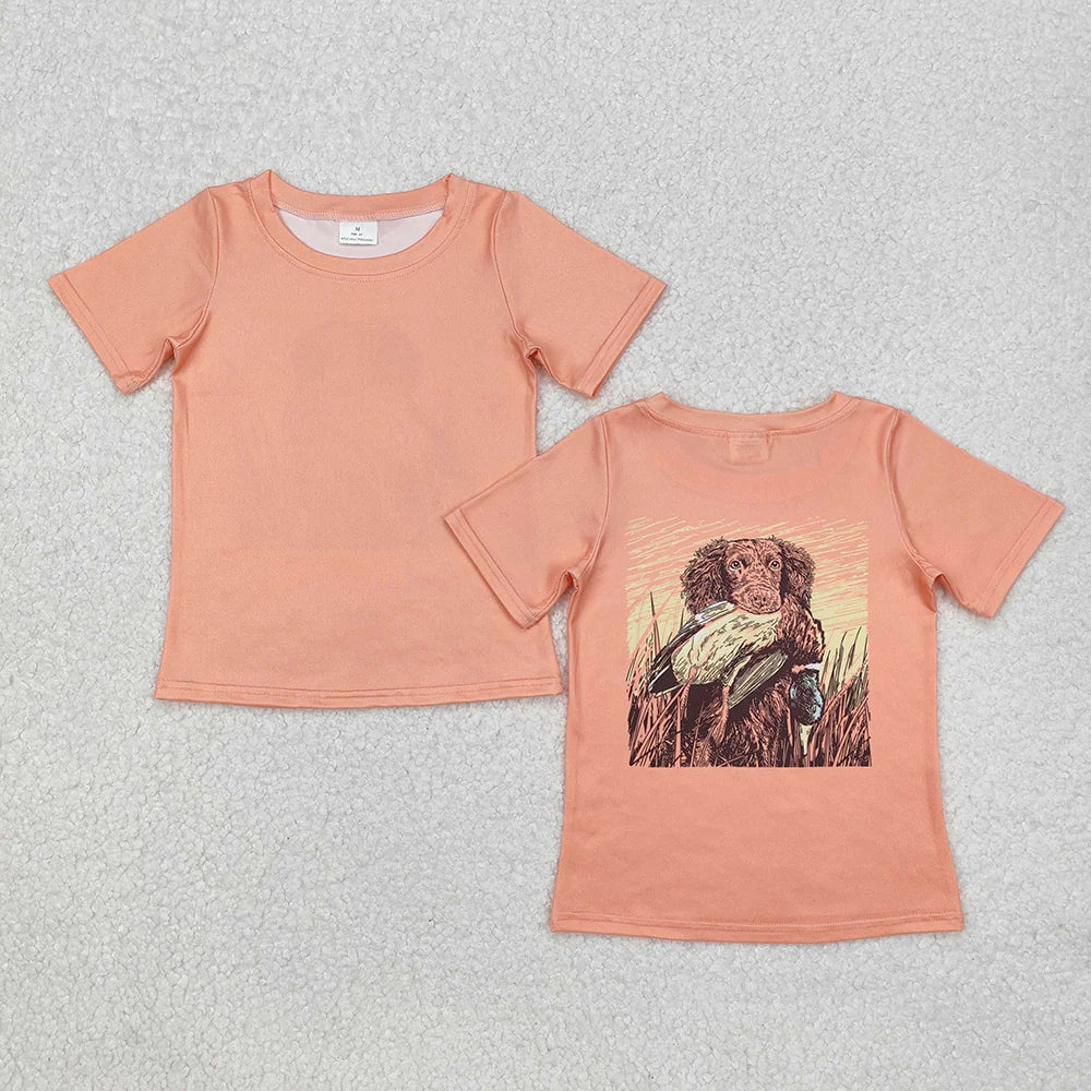 5 Back Prints Baby Boys Hunting Short Sleeve Tee Shirts Tops