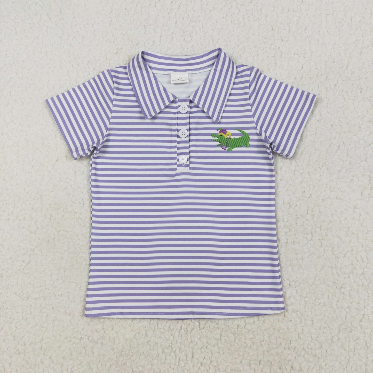 Sibling Baby Boys Mardigras Button Polo Shirts Top