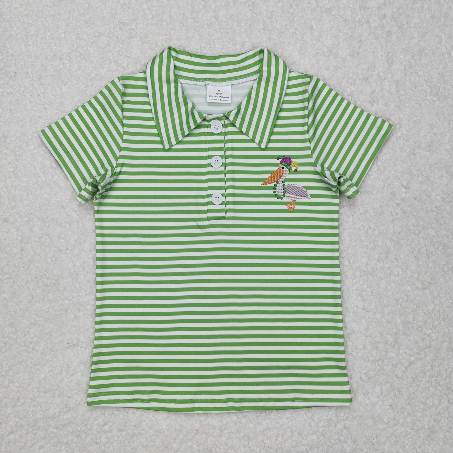 Sibling Baby Boys Mardigras Button Polo Shirts Top