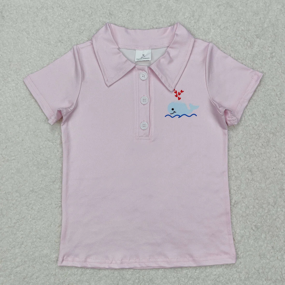 Sibling Baby Boys Whale Ducks Heart Short Sleeve Valentines Pullovers Top