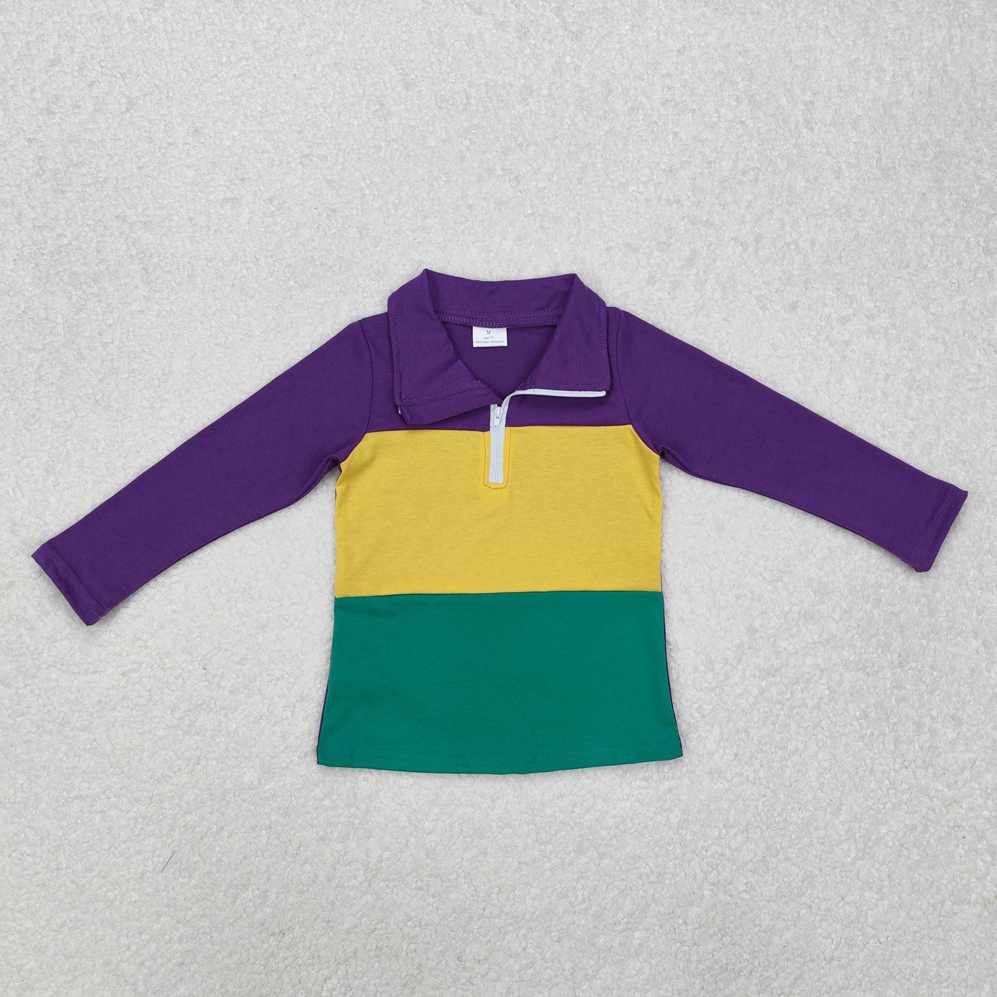 Sibling Baby Boys Mardigras Button Zipper Pullovers Top
