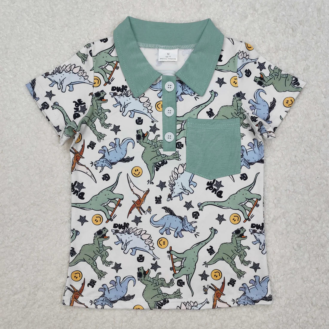 Sibling Baby Boys Western Horse Rodeos Cowboy Half Button Short Sleeves Polo Shirts Top