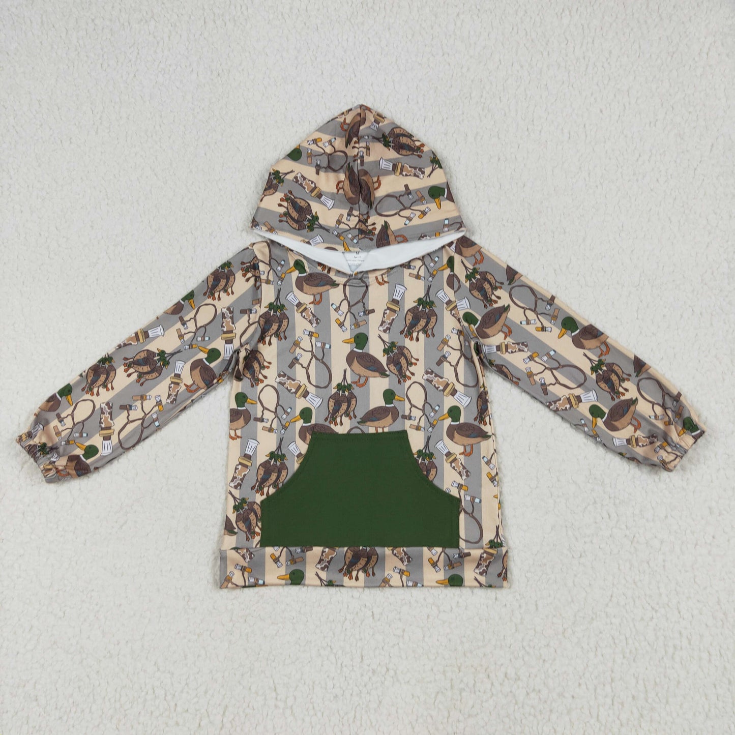 Sibling Baby Boys Long Sleeves Southern Hunting Camo Horses Zip Pockets Hoodies Top
