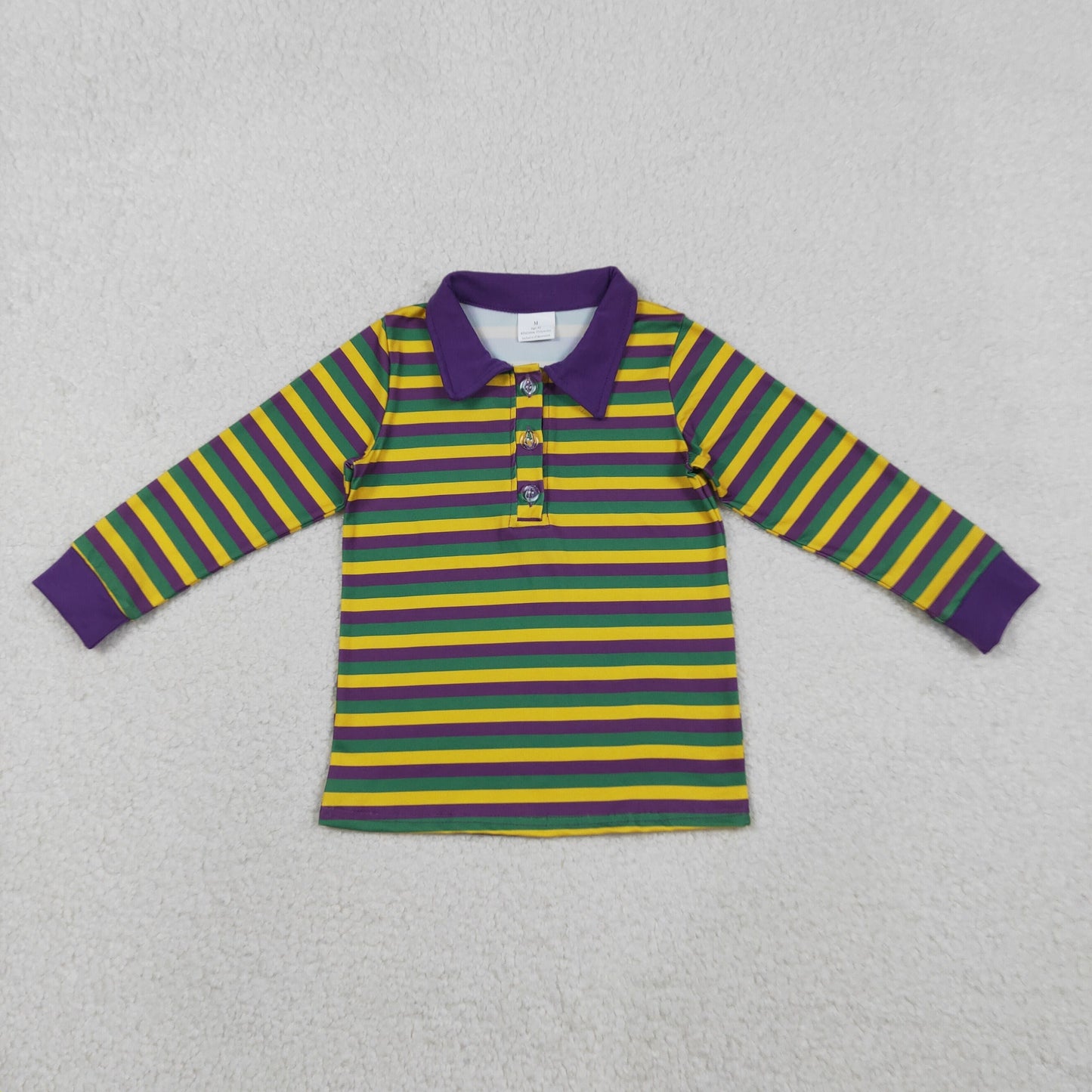 Sibling Baby Boys Mardigras Button Zipper Pullovers Top