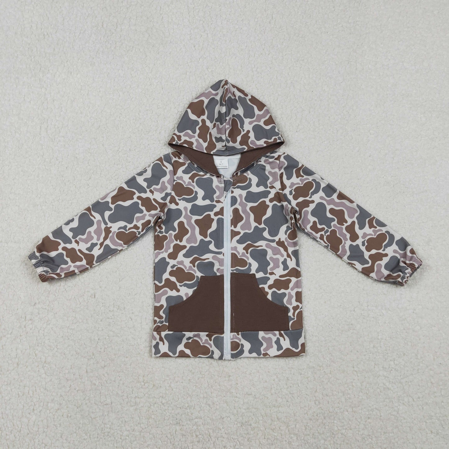 Sibling Baby Boys Girls Long Sleeves Southern Hunting Camo Zip Pockets Hoodie Jackets Top