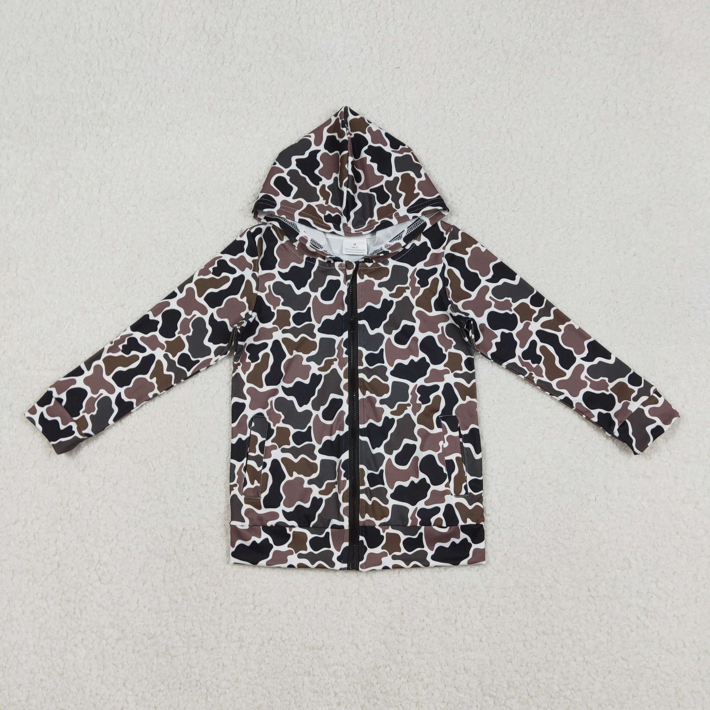 Sibling Baby Boys Girls Long Sleeves Southern Hunting Camo Zip Pockets Hoodie Jackets Top
