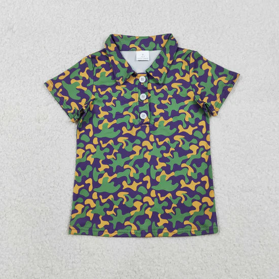 Sibling Baby Girls Short Sleeve Southern Hunting Camo Button Polo Shirts Top