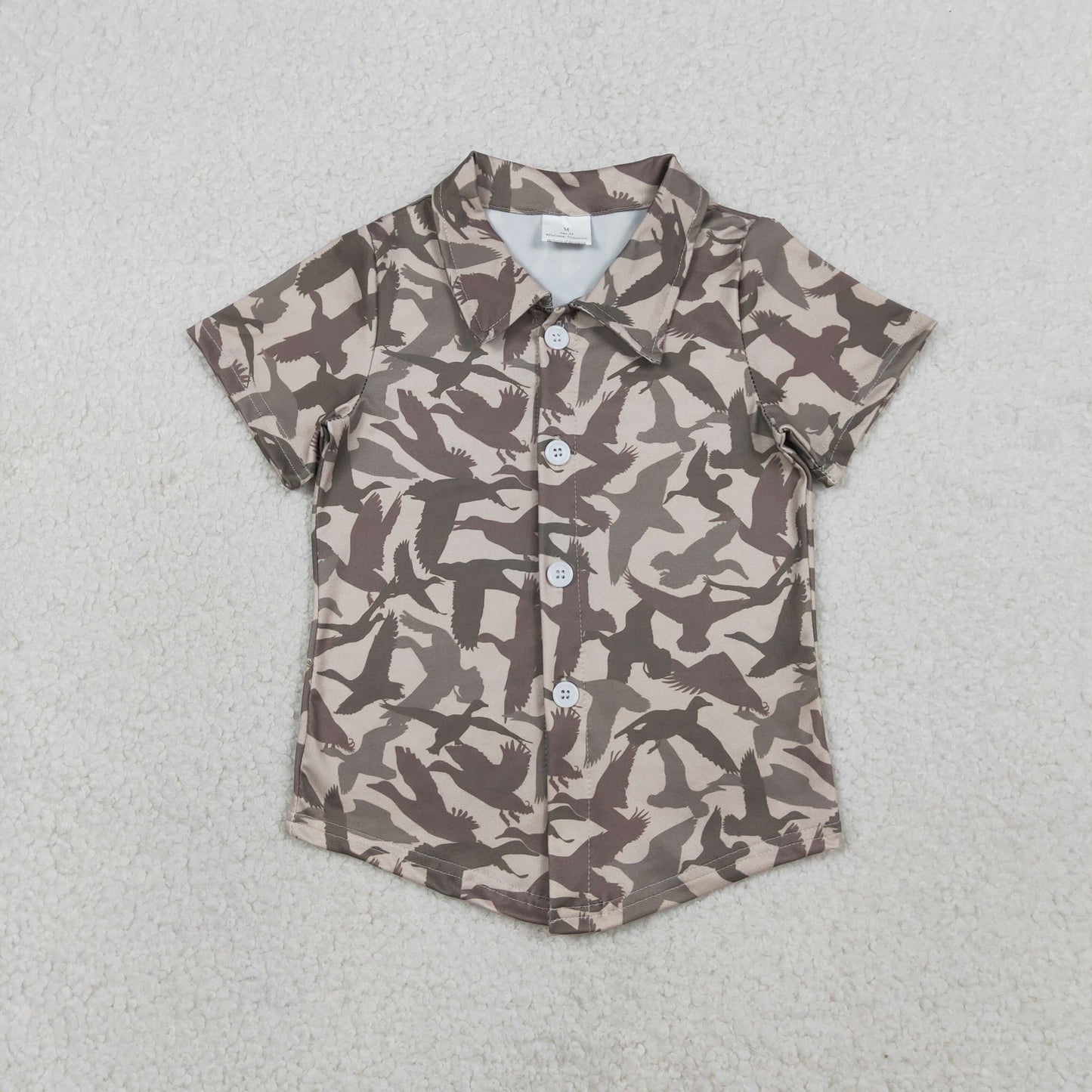 Sibling Baby Boys Short Sleeve Southern Hunting Camo Button Shirts Top