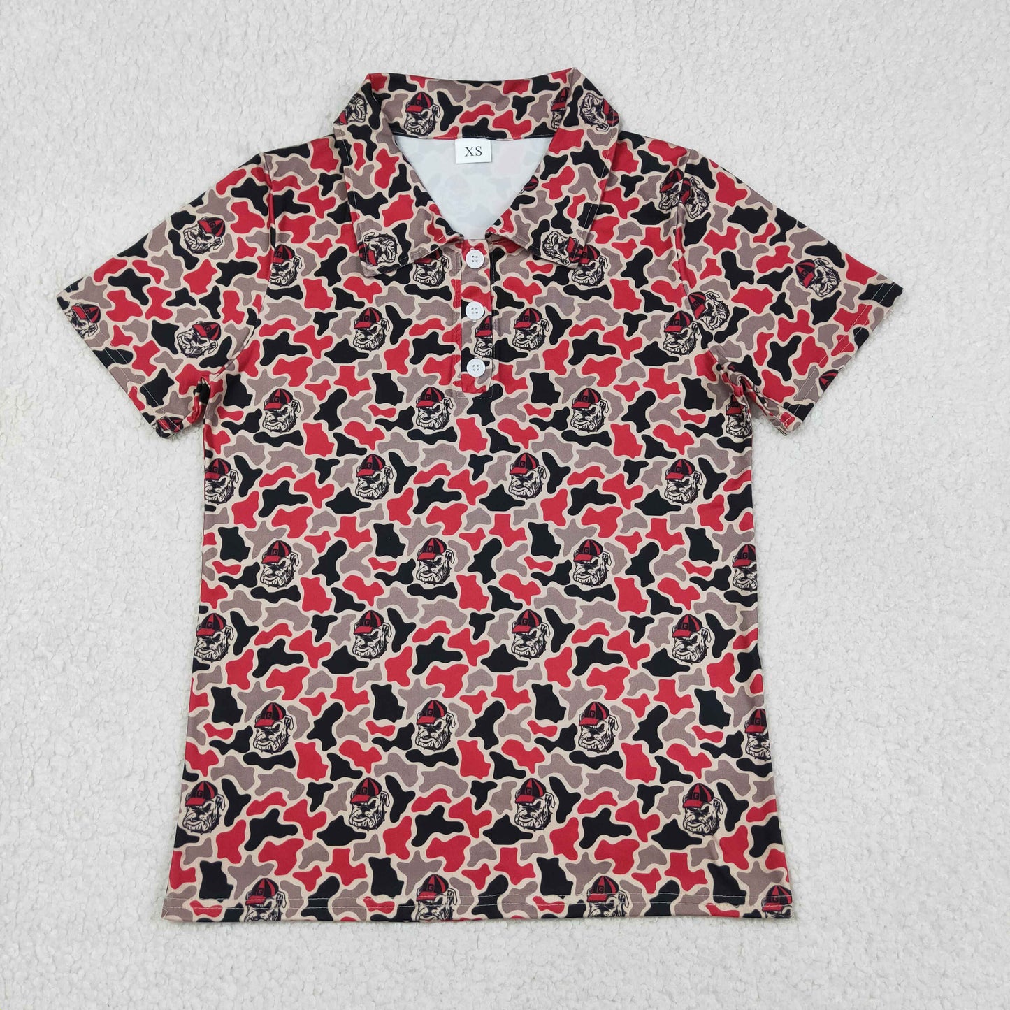 Matching Father & Son Polo Shirts - Sport Team Georgia Camo Short Sleeve Top